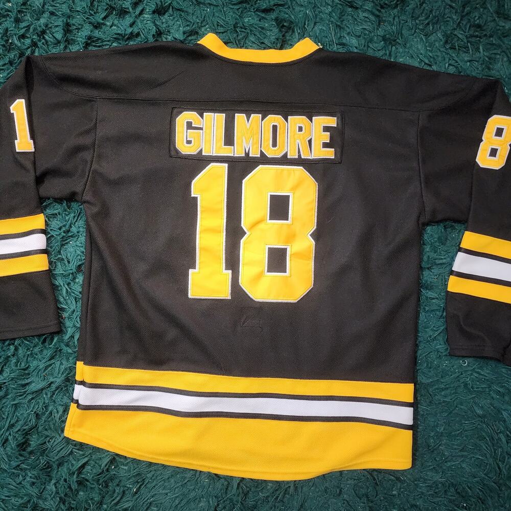 Boston Happy Gilmore 18 Hockey Jersey Black & Gold | Boxy Fit - Picture 2 of 6